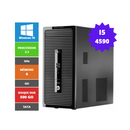 HP PRODESK 400 I5 4GB 500GO SATA DVDRW W10 MINI-TOWER