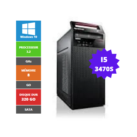 LENOVO EDGE 72 I5 3470S 8GB 320GO SATA W10 MINI-TOWER