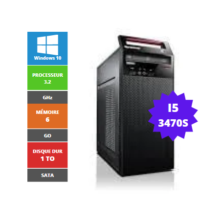 LENOVO EDGE 72 I5 3470S 6GB 1TO SATA W10 MINI-TOWER