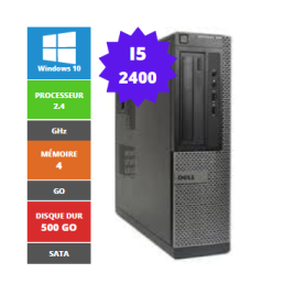 DESKTOP DELL OPTIPLEX 390 I5 2400 4GB 500 SATA W10