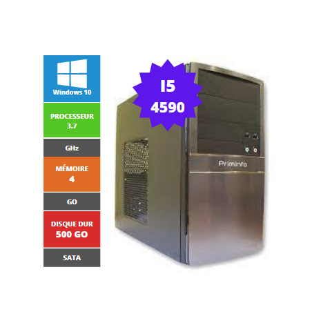 PRIMINFO I5 4590 4GB 500GO SATA DVDRW W10 MINI-TOWER
