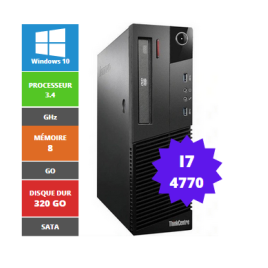 LENOVO M93p I7 4770 8GB 320GB SATA DVDRW W8P W10 MINI TOWER