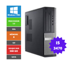 DELL OPTIPLEX 3010 I5 3470 6GB 500GO DVDRW W7P DESKTOP