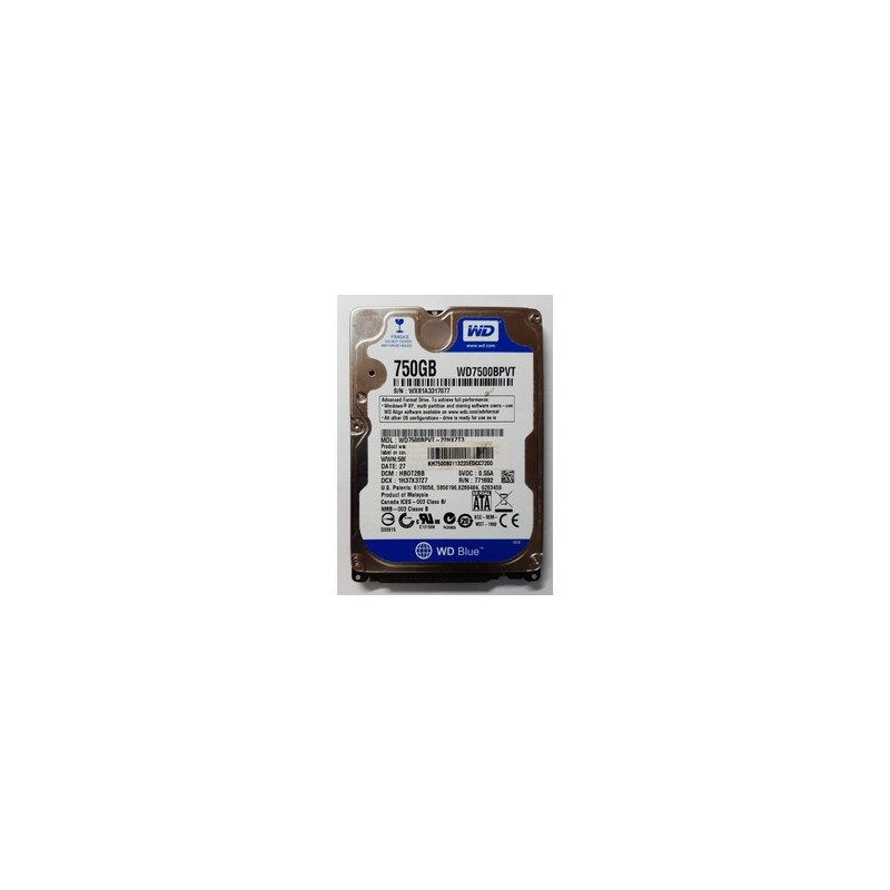 Hard drive 2.5" 750GB SATA Western Digital Scorpio Blue WD7500