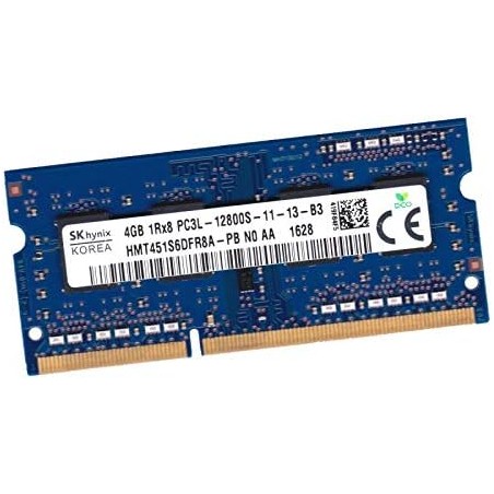 4Go RAM SODIMM DDR3 PC3L-12800S 1600Mhz 1Rx8 1.35v HMT451S6DFR8A-PB Hynix CL11