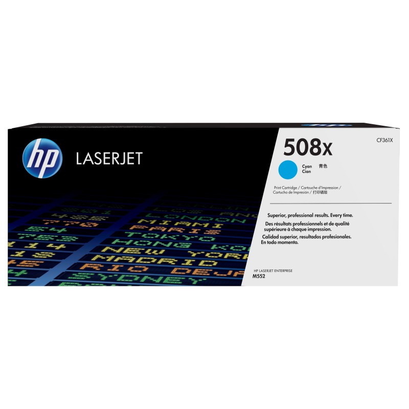 HP 508X High Yield Cyan Original LaserJet Toner Cartridge HP 508X High Yield Cyan Original LaserJet Toner Cartridge