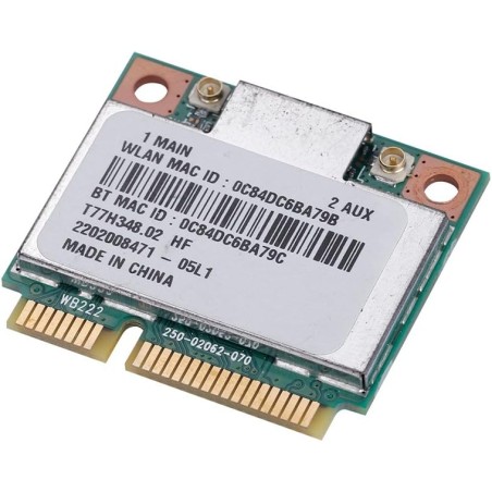 Sutinna Carte réseau, Dual Band 2.4G/5Ghz AR5B22 Réseau 300Mbps Bluetooth 4.0 WiFi Mini PCI-E Wireless Card