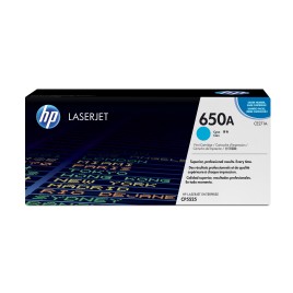 HP 650A Cyan Original LaserJet Toner Cartridge