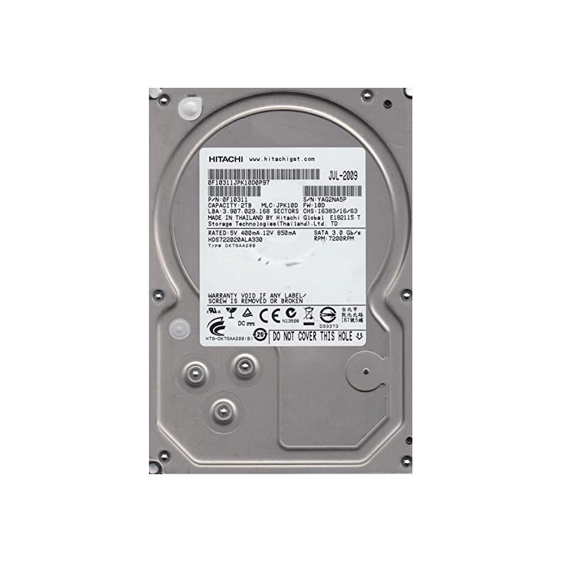 Disque dur 3,5" 2To SATA hitachi