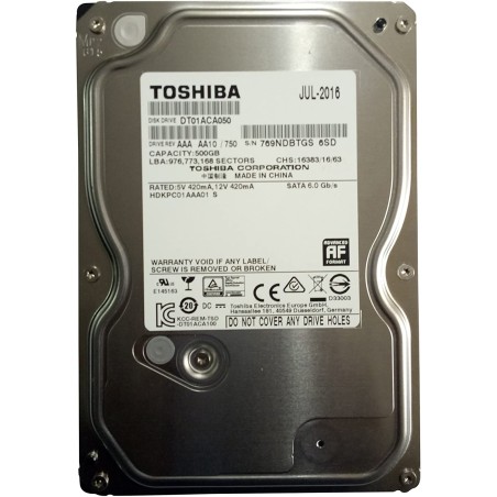 Toshiba 500 GB Hard Drive