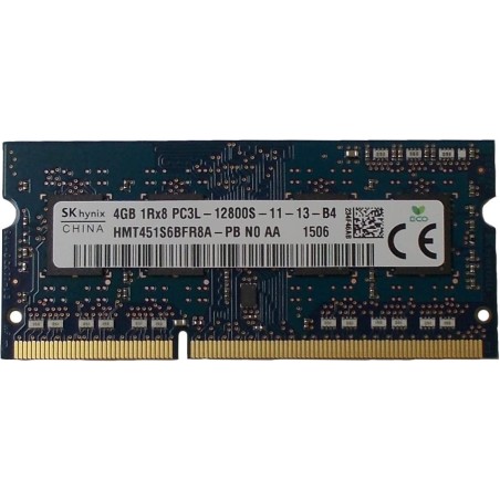 RAM LAPTOP SODIM 4GO 1Rx8 DDR3 12800S HYNIX grade A (HMT451S6MFR8C-PB N0 AA 236)