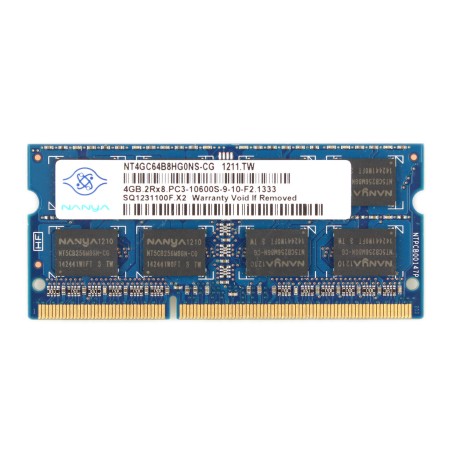 RAM PORTÁTIL SODIMM 4GB 2Rx8 DDR3 12800S NANYA grado A