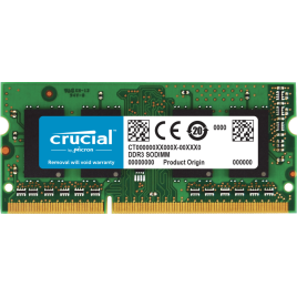RAM PORTÁTIL SODIMM 4GB 2Rx8 DDR3L 12800S CRUCIAL grado A